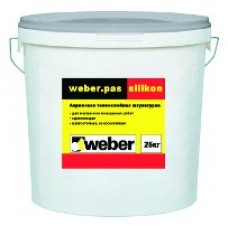 Декоративная штукатурка Силиконовая Weber.pas silikon Короед 2,0mm, 25кг.